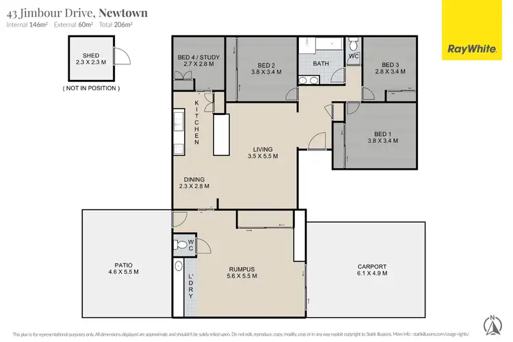 Floorplan of Homely house listing, 43 Jimbour Drive, Newtown QLD 4350