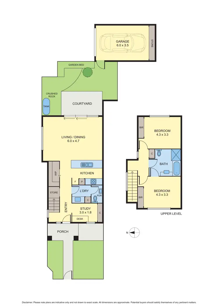 Floorplan of Homely townhouse listing, 2/22 Kitchener Road, Pascoe Vale VIC 3044