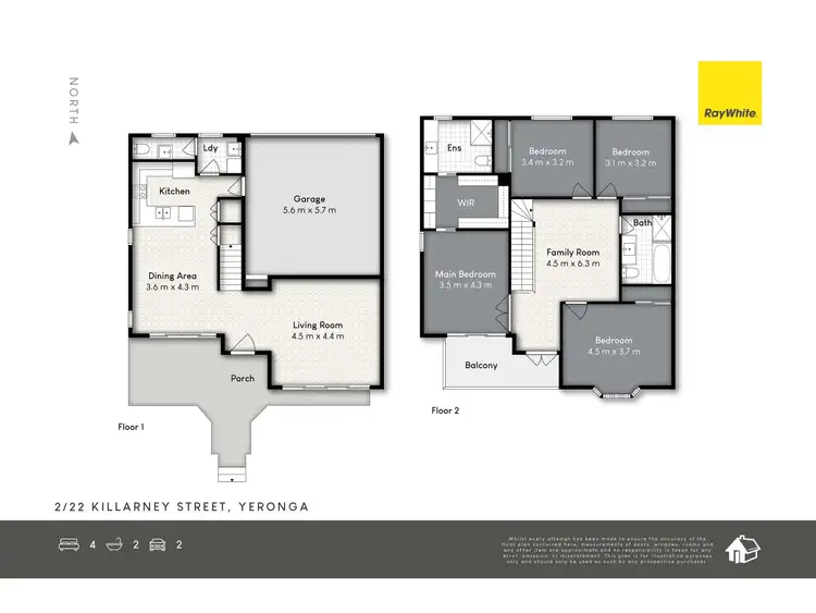 Floorplan of Homely townhouse listing, 2/22 Killarney Street, Yeronga QLD 4104