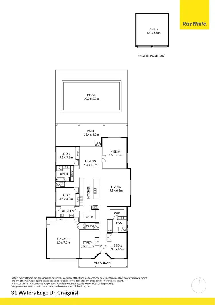 Floorplan of Homely house listing, 31 Waters Edge Drive, Craignish QLD 4655
