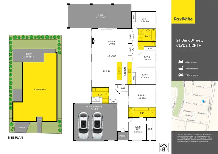 Floorplan of Homely house listing, 21 Sark Street, Clyde North VIC 3978