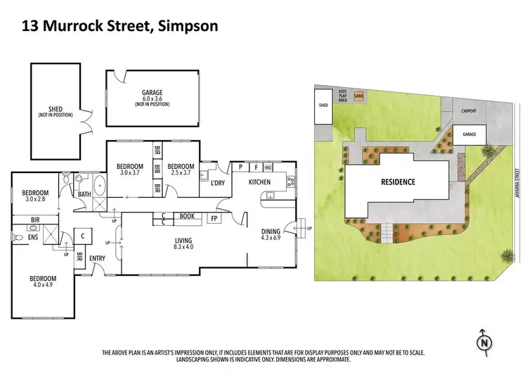 Floorplan of Homely house listing, 13 Murrock Street, Simpson VIC 3266