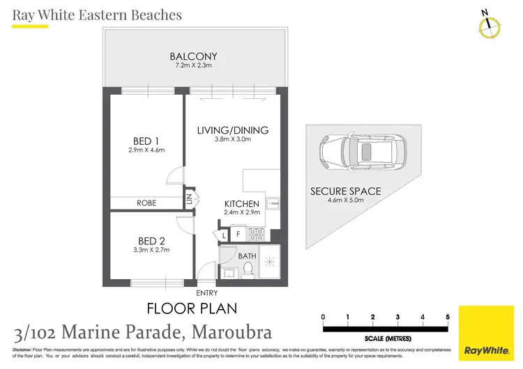 Floorplan of Homely apartment listing, 3/102 Marine Parade, Maroubra NSW 2035