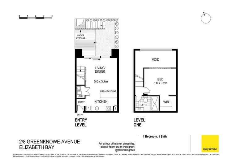 Floorplan of Homely apartment listing, 2/8 Greenknowe Avenue, Elizabeth Bay NSW 2011