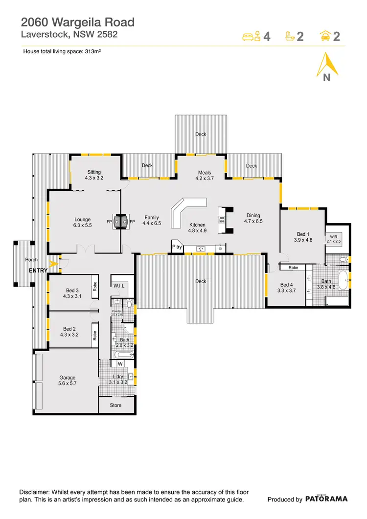 Floorplan of Homely rural property listing, 2060 Wargeila Road, Yass NSW 2582