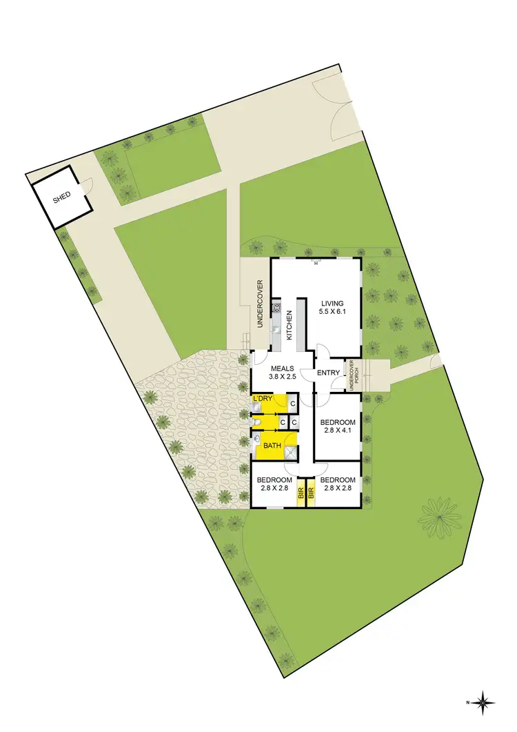 Floorplan of Homely house listing, 1 Dorset Court, Corio VIC 3214