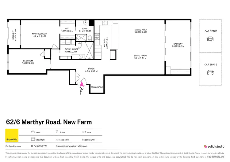 Floorplan of Homely apartment listing, 62/6 Merthyr Road, New Farm QLD 4005