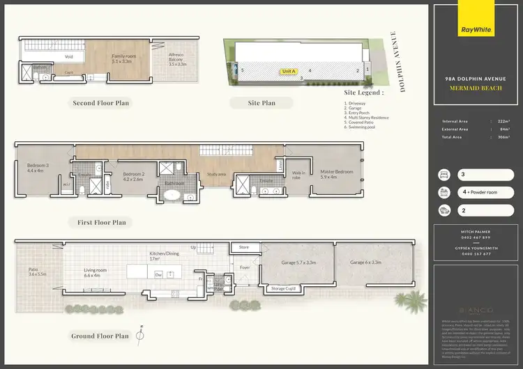 Floorplan of Homely villa listing, 98A Dolphin Avenue, Mermaid Beach QLD 4218