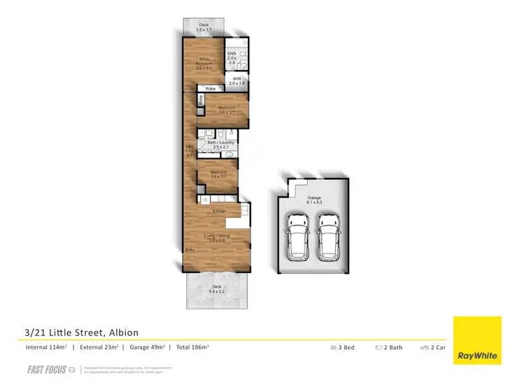 Floorplan of Homely apartment listing, 3/21 Little Street, Albion QLD 4010
