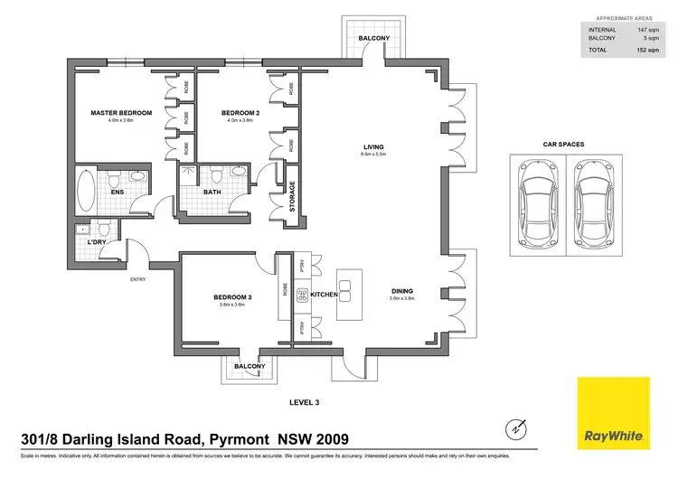 Floorplan of Homely apartment listing, 301/8 Darling Island Road, Pyrmont NSW 2009
