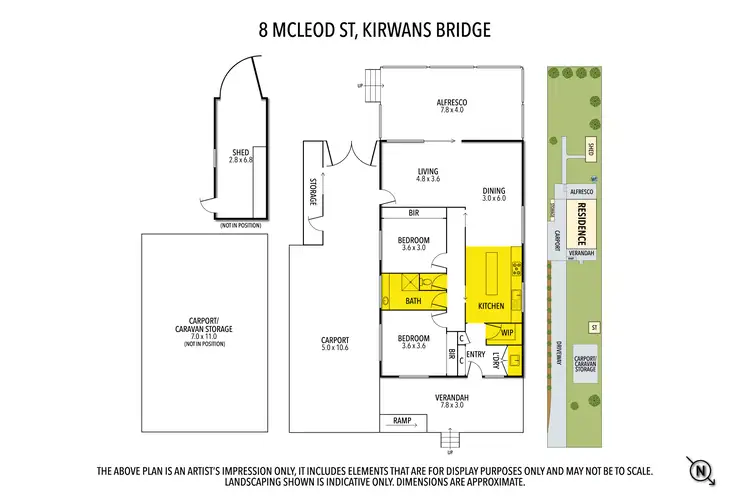 Floorplan of Homely house listing, 8 McLeod Street, Kirwans Bridge VIC 3608