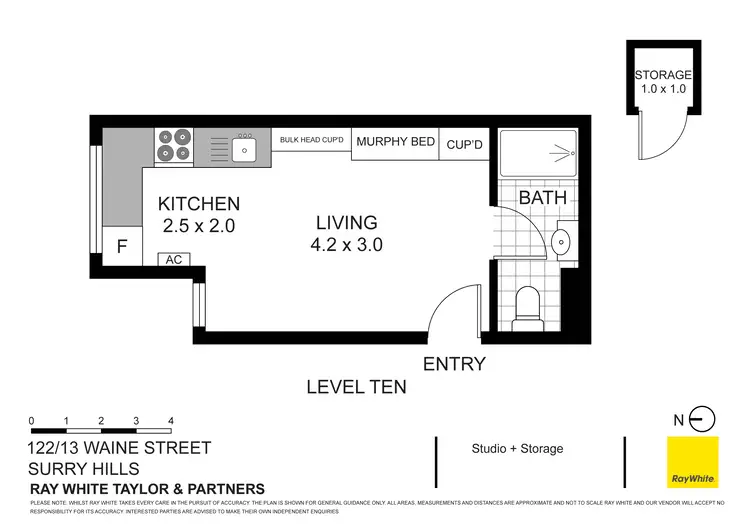 Floorplan of Homely studio listing, 103/13 Waine Street, Surry Hills NSW 2010