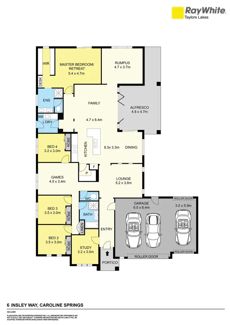 Floorplan of Homely house listing, 6 Insley Way, Caroline Springs VIC 3023