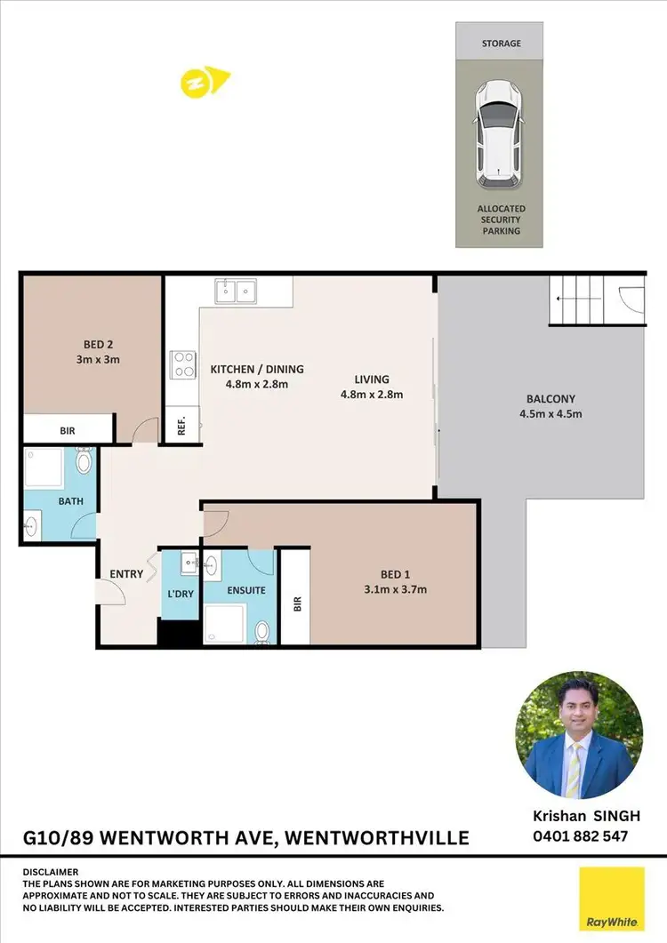 Floorplan of Homely apartment listing, G10/89 Wentworth Avenue, Wentworthville NSW 2145