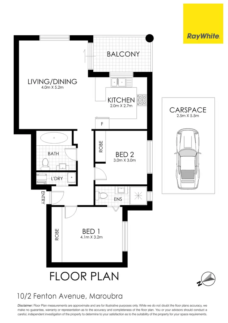 Floorplan of Homely apartment listing, 10/2-4 Fenton Avenue, Maroubra NSW 2035