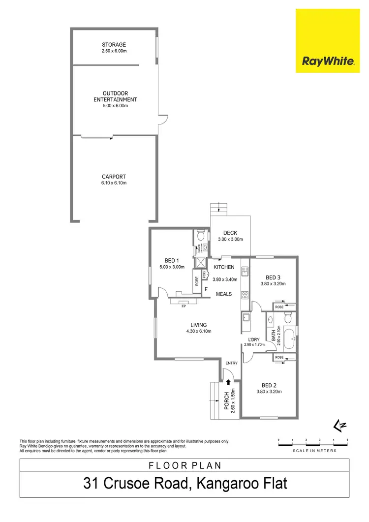 Floorplan of Homely house listing, 31 Crusoe Road, Kangaroo Flat VIC 3555