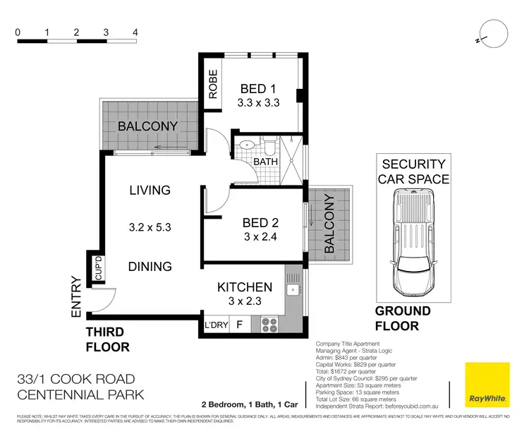 Floorplan of Homely apartment listing, 33/1-5 Cook Road, Centennial Park NSW 2021