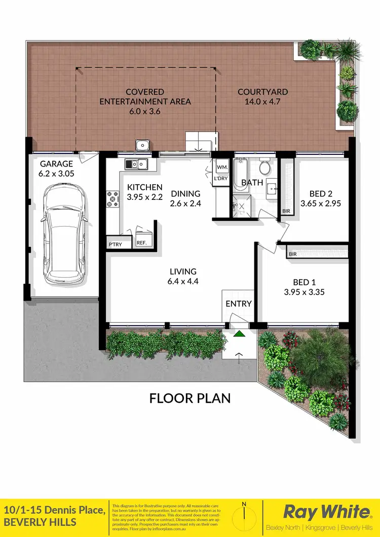 Floorplan of Homely villa listing, 10/1-15 Dennis Place, Beverly Hills NSW 2209