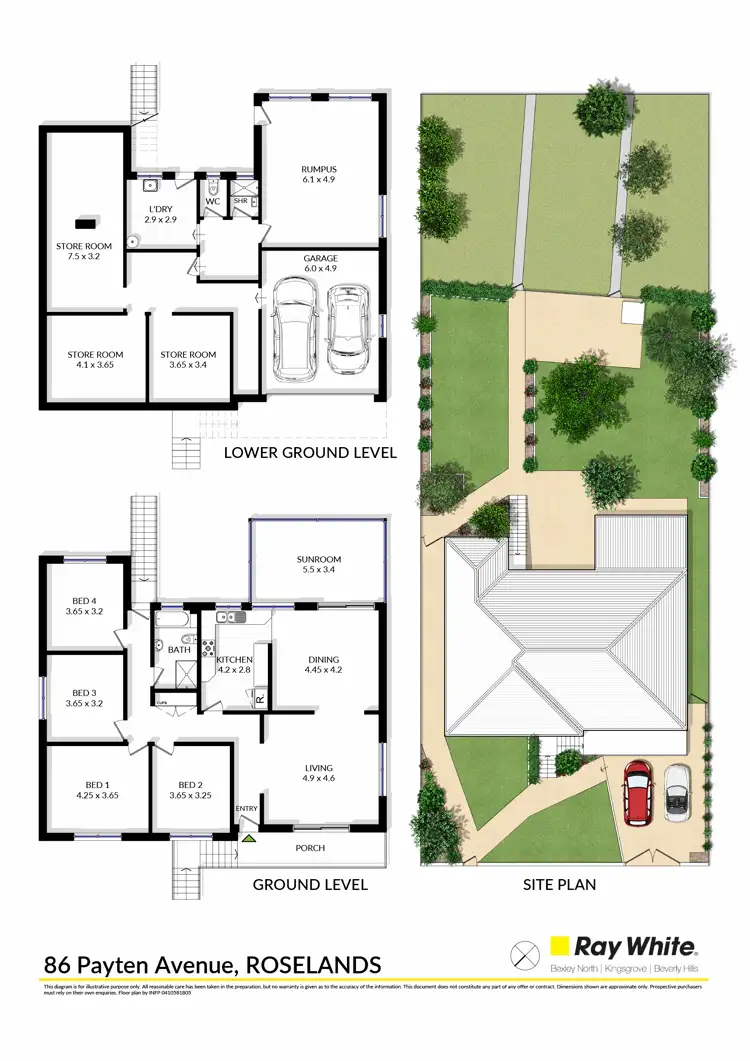 Floorplan of Homely house listing, 86 Payten Avenue, Roselands NSW 2196