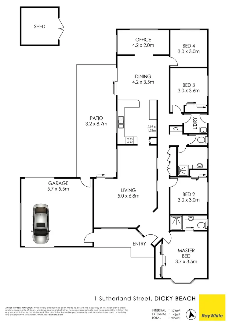 Floorplan of Homely house listing, 1 Sutherland Street, Dicky Beach QLD 4551