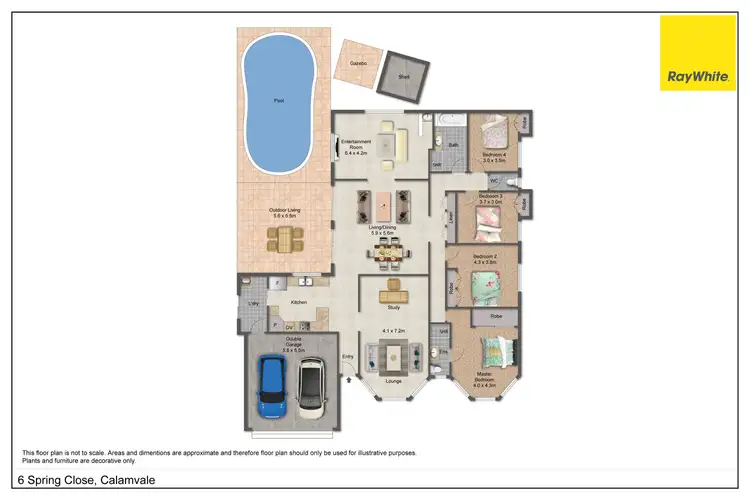 Floorplan of Homely house listing, 6 Spring Close, Calamvale QLD 4116