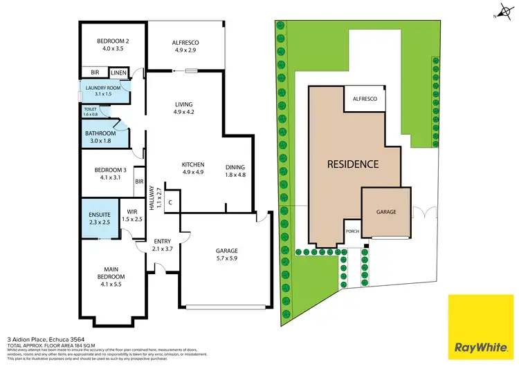 Floorplan of Homely house listing, 3 Aidion Place, Echuca VIC 3564