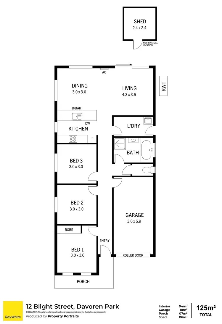 Floorplan of Homely house listing, 12 Blight Street, Davoren Park SA 5113