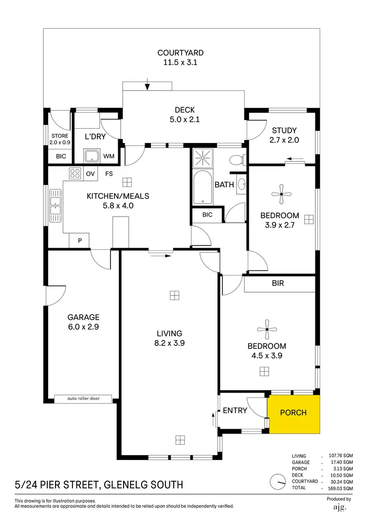 Floorplan of Homely unit listing, 5/24 Pier Street, Glenelg South SA 5045
