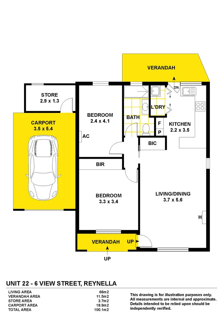 Floorplan of Homely unit listing, 22/6 View Street, Reynella SA 5161