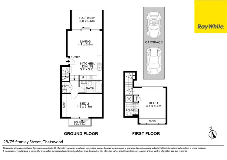 Floorplan of Homely unit listing, 28/75 Stanley Street, Chatswood NSW 2067