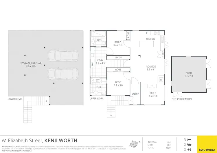 Floorplan of Homely house listing, 61 Elizabeth Street, Kenilworth QLD 4574