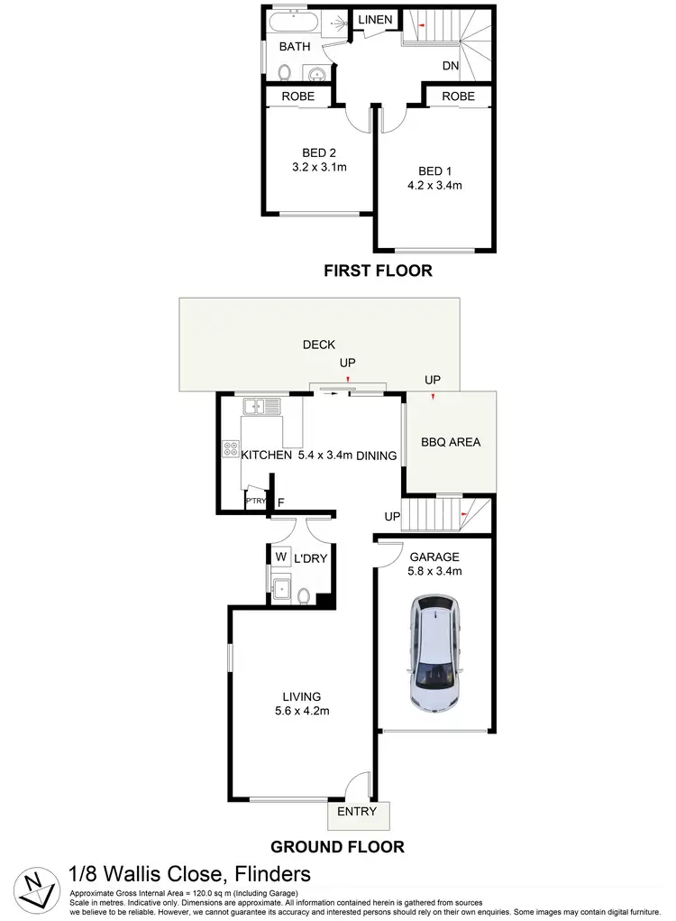 Floorplan of Homely house listing, 1/8 Wallis Close, Flinders NSW 2529