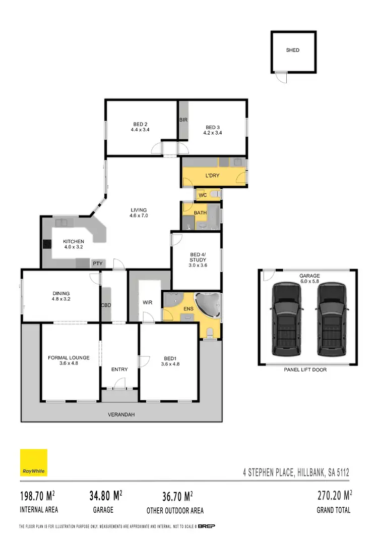 Floorplan of Homely house listing, 4 Stephen Place, Hillbank SA 5112
