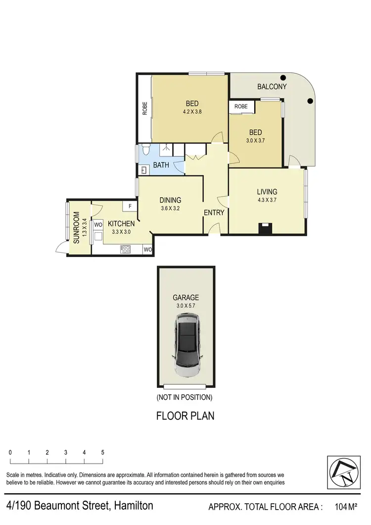 Floorplan of Homely apartment listing, 3/190 Beaumont Street, Hamilton NSW 2303