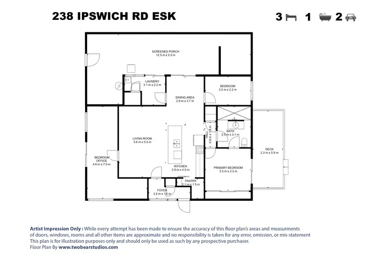 Floorplan of Homely house listing, 238 Ipswich Street, Esk QLD 4312