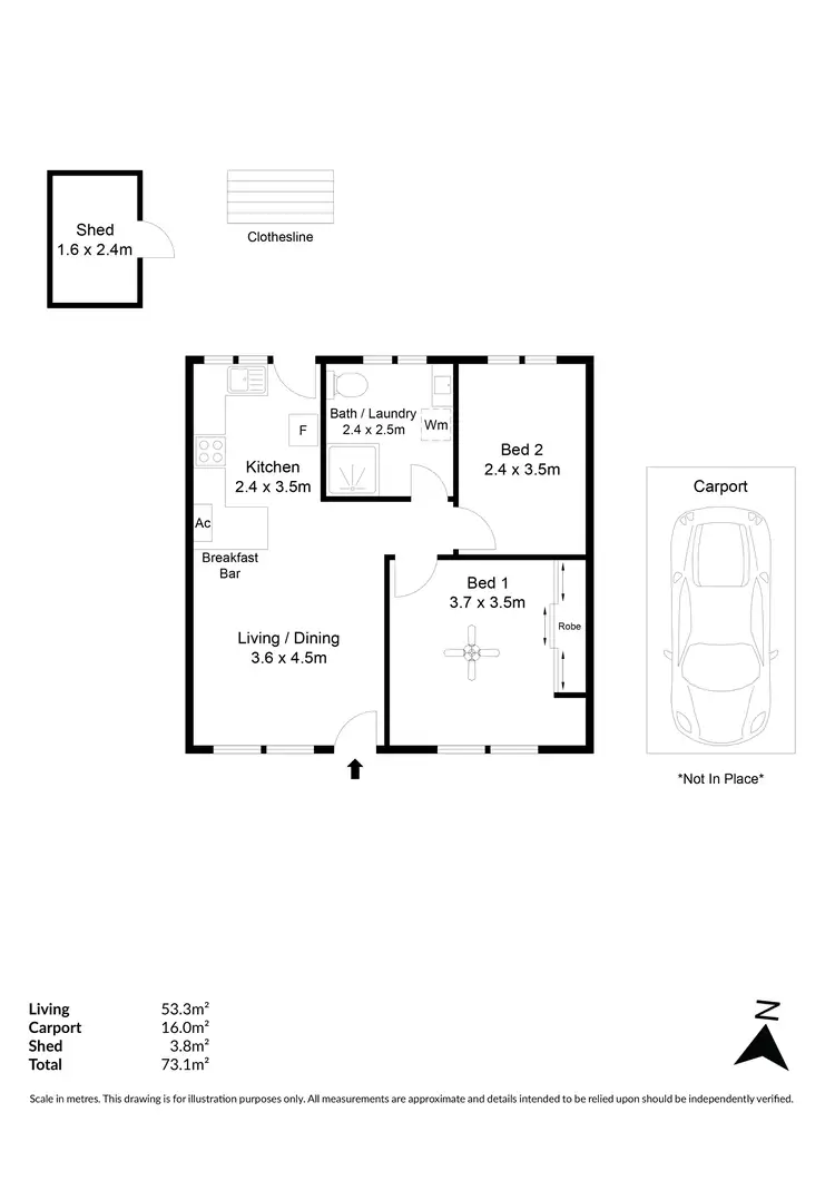 Floorplan of Homely unit listing, 4/1 Pipers Avenue, Windsor Gardens SA 5087