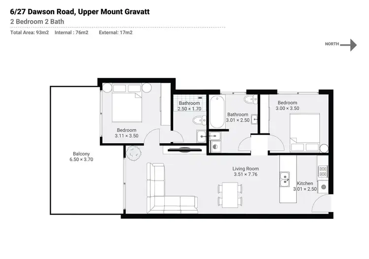 Floorplan of Homely apartment listing, 6/27 Dawson Road, Upper Mount Gravatt QLD 4122