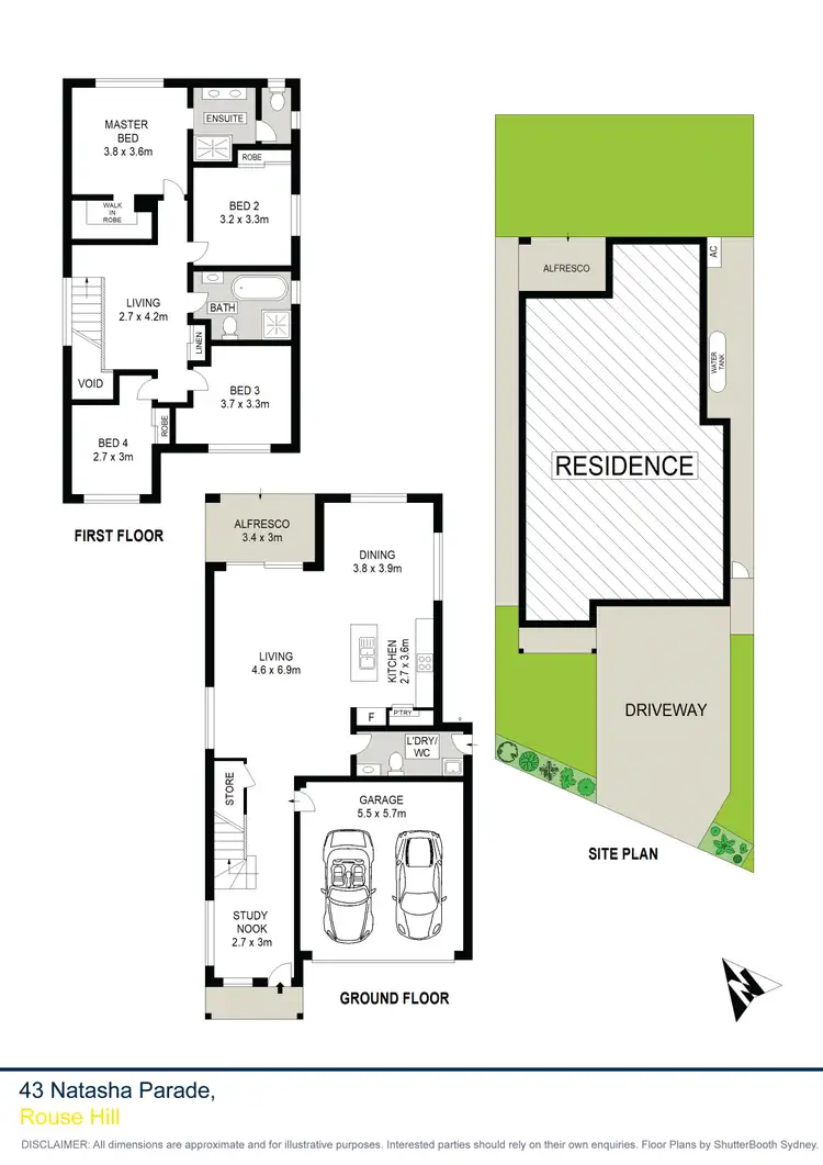 Floorplan of Homely house listing, 43 Natasha Parade, Rouse Hill NSW 2155