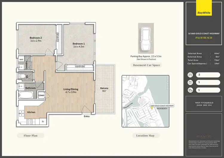Floorplan of Homely unit listing, 3/1460 Gold Coast Highway, Palm Beach QLD 4221