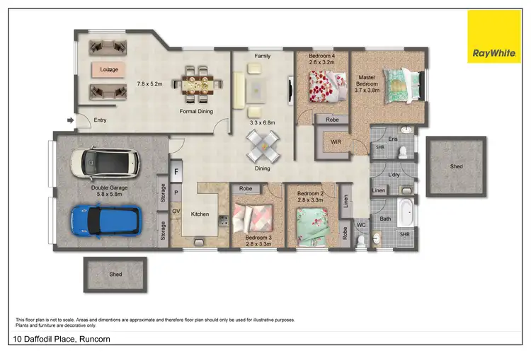 Floorplan of Homely house listing, 10 Daffodil Place, Runcorn QLD 4113