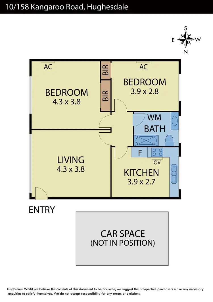 Floorplan of Homely apartment listing, 10/158 Kangaroo Road, Hughesdale VIC 3166