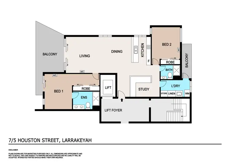 Floorplan of Homely apartment listing, 7/5 Houston Street, Larrakeyah NT 820
