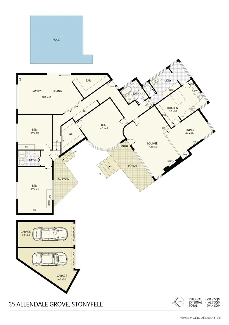 Floorplan of Homely house listing, 35 Allendale Grove, Stonyfell SA 5066