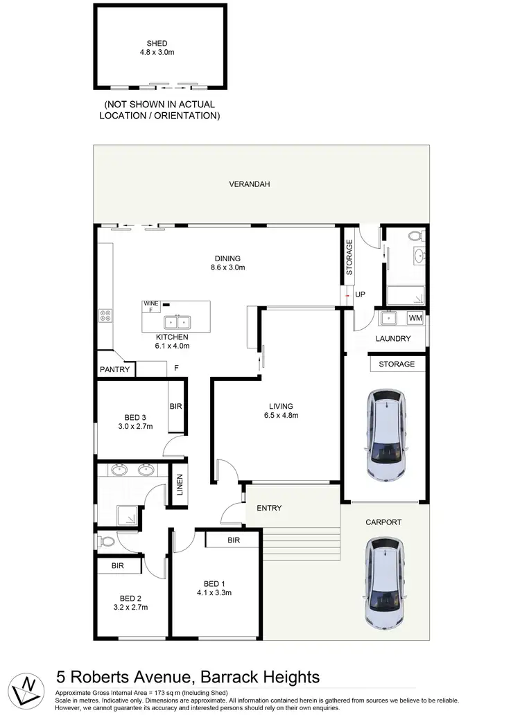 Floorplan of Homely house listing, 5 Roberts Avenue, Barrack Heights NSW 2528