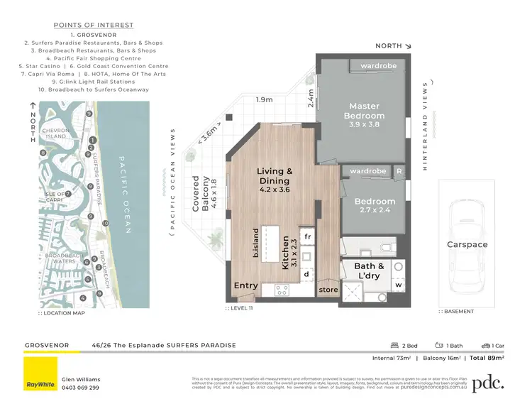 Floorplan of Homely apartment listing, 46/26 The Esplanade, Surfers Paradise QLD 4217