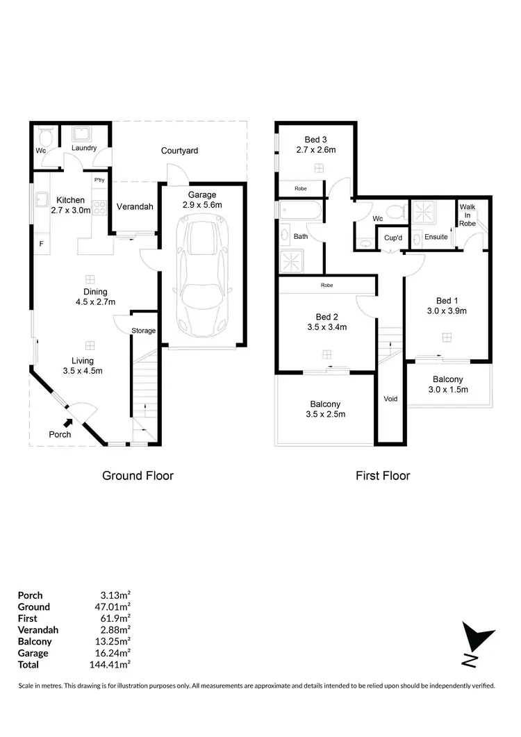 Floorplan of Homely townhouse listing, 18 Cornish Way, Blakeview SA 5114