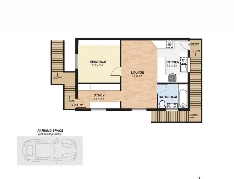 Floorplan of Homely unit listing, 6/44 Villiers Street, New Farm QLD 4005