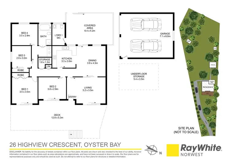 Floorplan of Homely house listing, 26 Highview Crescent, Oyster Bay NSW 2225