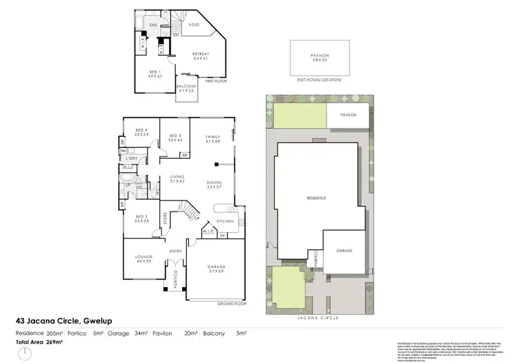 Floorplan of Homely house listing, 43 Jacana Circle, Gwelup WA 6018