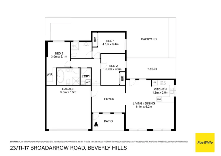 Floorplan of Homely villa listing, 23/11 Broadarrow Rd (Access Via Welfare Av), Beverly Hills NSW 2209